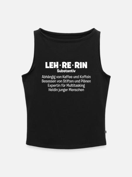 Lehrerin Substantiv Expertin, Heldin - Frauen Organic Tank Top mit U-Boot-Ausschnitt - Schwarz