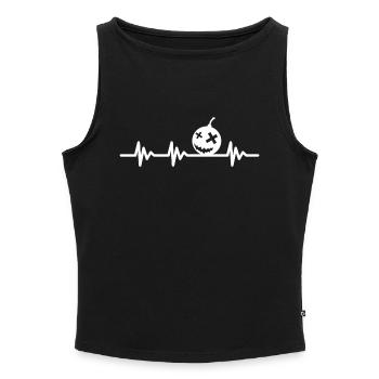 Herzschlag Bombe - Frauen Organic Tank Top mit U-Boot-Ausschnitt - Grau meliert - Vorne - Selfina (174cm)