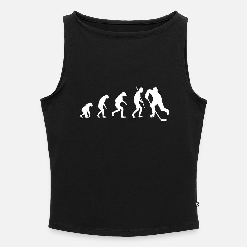 EISHOCKEY EVOLUTION - Frauen Organic Tank Top mit U-Boot-Ausschnitt - Schwarz