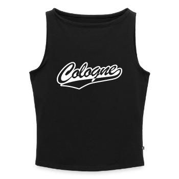 Cologne Classic Shirt, Cologne Retro Look, Cologne - Frauen Organic Tank Top mit U-Boot-Ausschnitt - Grau meliert - Vorne - Selfina (174cm)