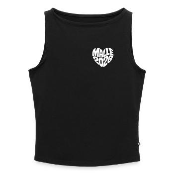 Malle 2026 Herz - Frauen Organic Tank Top mit U-Boot-Ausschnitt - Schwarz - Vorne - Selfina (174cm)