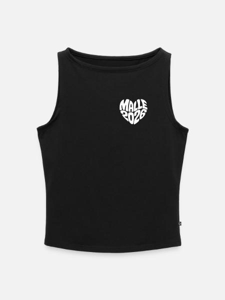 Malle 2026 Herz - Frauen Organic Tank Top mit U-Boot-Ausschnitt - Schwarz