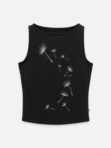 Pusteblume Design 1 - Frauen Organic Tank Top mit U-Boot-Ausschnitt - Schwarz