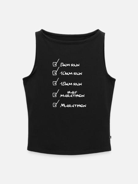 run - marathon Marathon - Frauen Organic Tank Top mit U-Boot-Ausschnitt - Schwarz