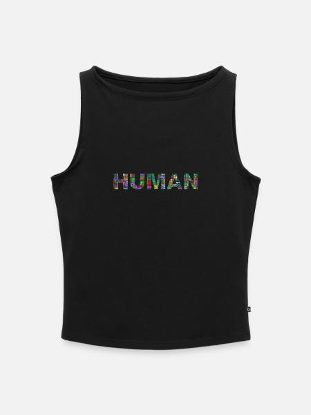 Human/Race - Frauen Organic Tank Top mit U-Boot-Ausschnitt - Schwarz