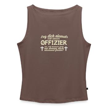 Offizier Mord - Frauen Organic Tank Top mit U-Boot-Ausschnitt - Grau meliert - Vorne - Selfina (174cm)