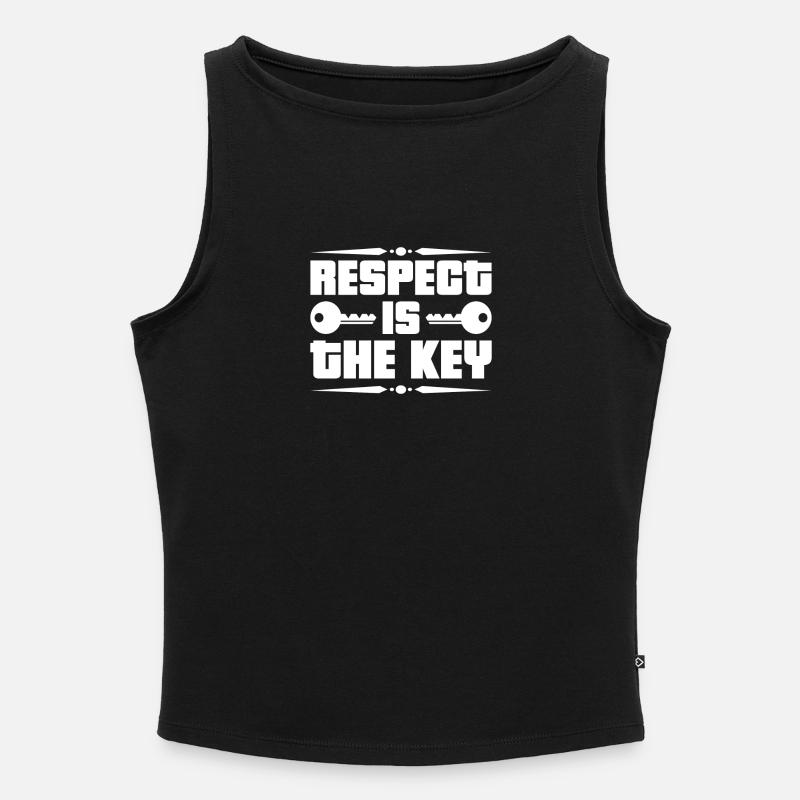 Respect Acceptance Tolerance Recognition Validity - Women’s Organic Boat Neck Tank Top - black