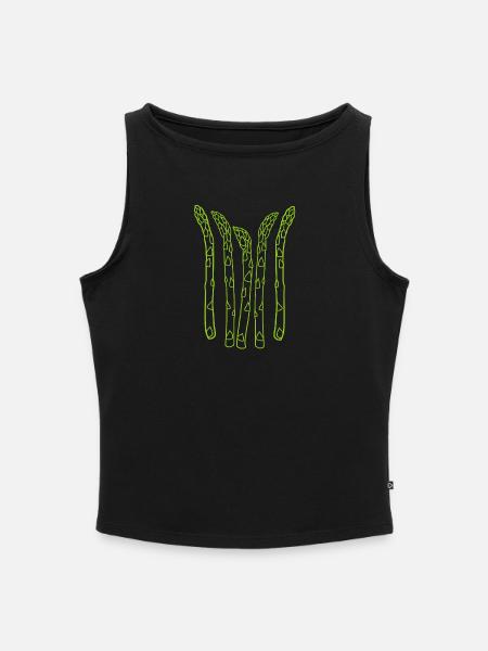 Spargel Asparagus - Frauen Organic Tank Top mit U-Boot-Ausschnitt - Schwarz