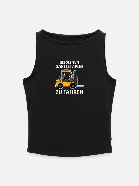 Staplerfahrer Gabelstapler Stapler - Frauen Organic Tank Top mit U-Boot-Ausschnitt - Schwarz
