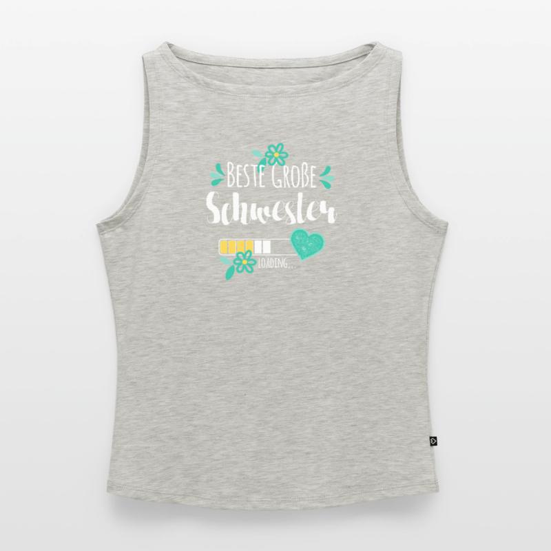 Beste Große Schwester Loading Frauen Organic Tank Top mit U-Boot-Ausschnitt