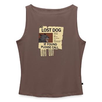Missing Hellhound - Women’s Organic Boat Neck Tank Top - heather grey - Front - Selfina (174cm)