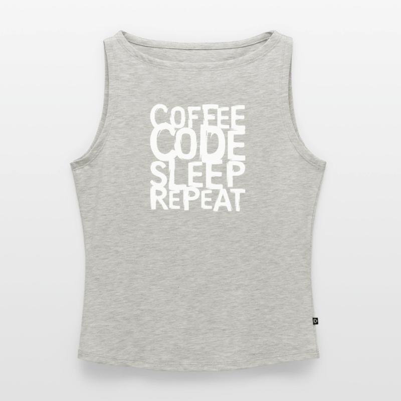 coffee code Programmierer - Informatik Arbeit Logo Frauen Organic Tank Top mit U-Boot-Ausschnitt