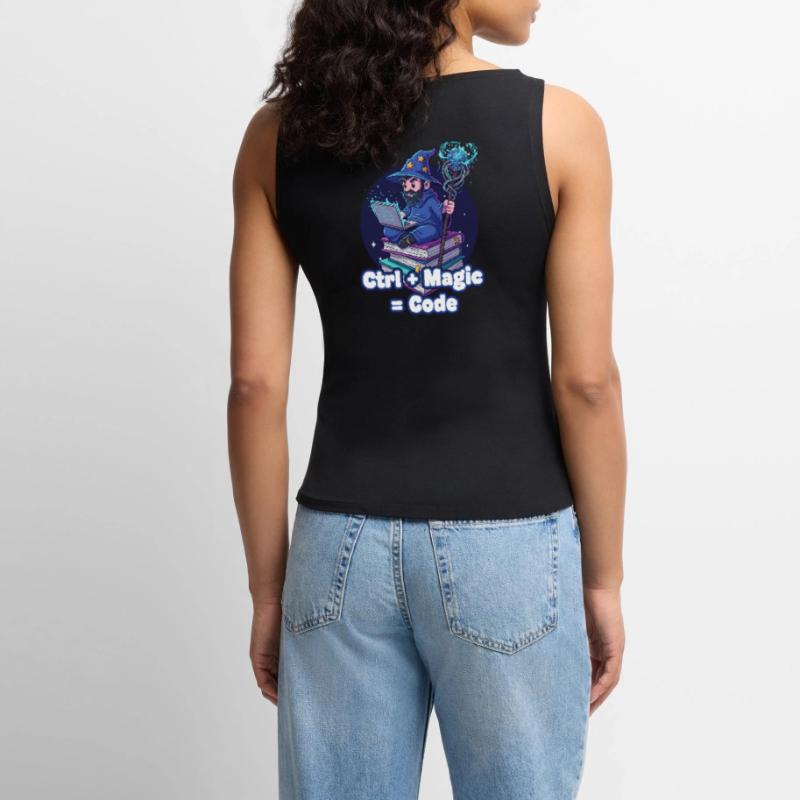 Ctrl Magic Code Wizard Women’s Organic Boat Neck Tank Top
