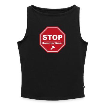 Stopp Hammertime - Frauen Organic Tank Top mit U-Boot-Ausschnitt - Schwarz - Vorne - Selfina (174cm)