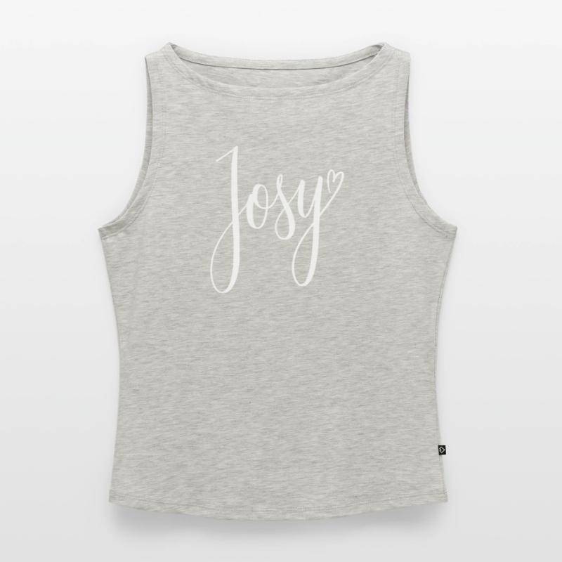 Josy Script Conception de cœurs Débardeur femme à encolure bateau bio