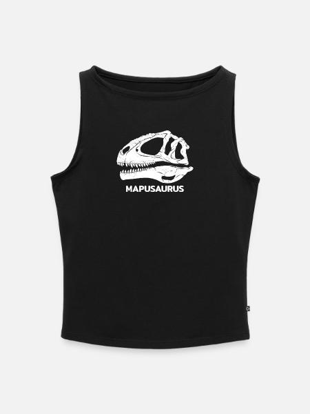 Mapusaurus Schädel Fossil - Frauen Organic Tank Top mit U-Boot-Ausschnitt - Schwarz