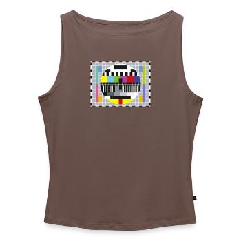 Test-Bild - Frauen Organic Tank Top mit U-Boot-Ausschnitt - Grau meliert - Vorne - Selfina (174cm)