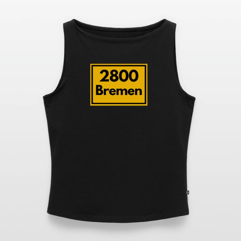 OLD POSTCODE ZIP CODE RETRO2800 BREMEN STADTMUSIK Women’s Organic Boat Neck Tank Top