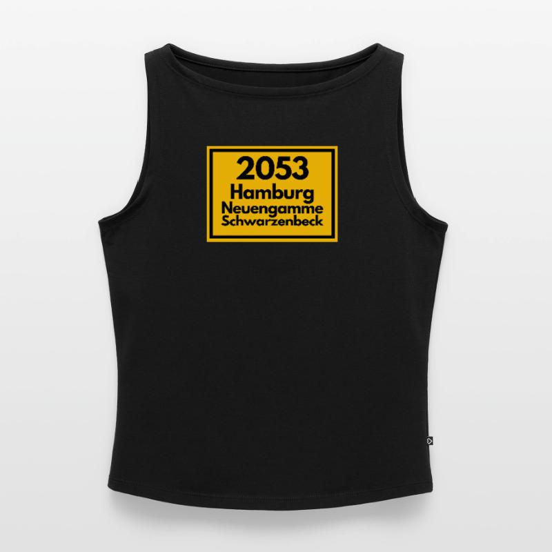 OLD POSTCODE POSTCODE 2053 HAMBURG NEUENGAMME ELBE Women’s Organic Boat Neck Tank Top