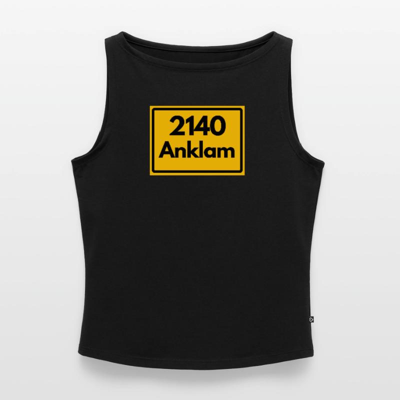 OLD POSTCODE POSTCODE RETRO 2140 ANKLAM HEIMAT Women’s Organic Boat Neck Tank Top