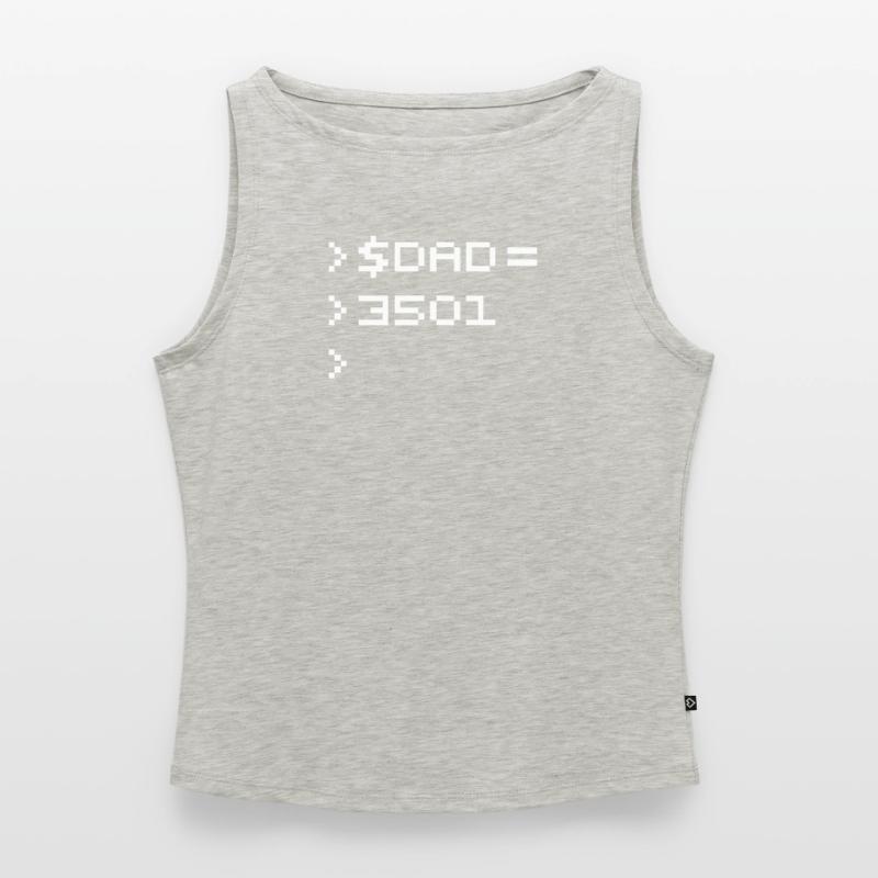 DAD Terminal de Pixels Nerd Code 8-Bits Rétro Débardeur femme à encolure bateau bio