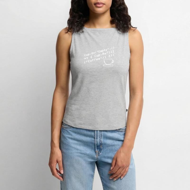 Programmers generate code from coffee Women’s Organic Boat Neck Tank Top