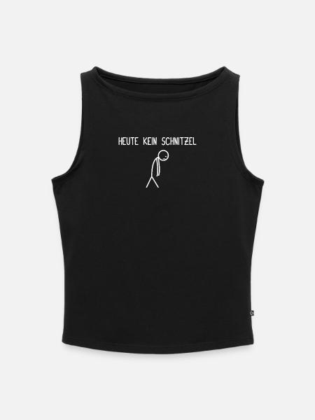 Heute kein Schnitzel Schnitzel Liebhaber - Frauen Organic Tank Top mit U-Boot-Ausschnitt - Schwarz