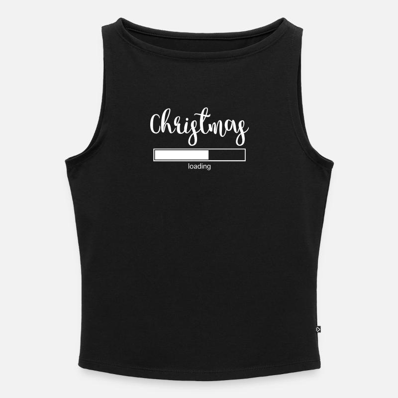 Christmas Loading - Frauen Organic Tank Top mit U-Boot-Ausschnitt - Schwarz
