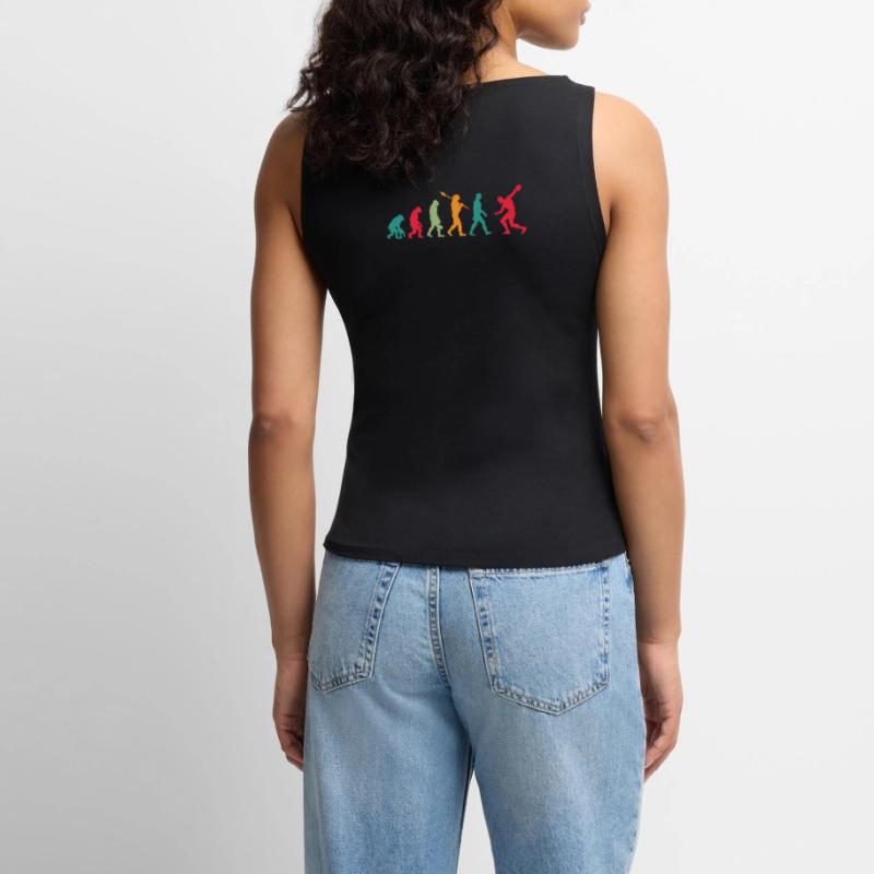 Diskuswerfen Diskuswerfer Evolution Diskus Frauen Organic Tank Top mit U-Boot-Ausschnitt