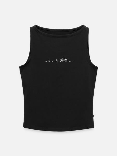 Fahrrad - Frauen Organic Tank Top mit U-Boot-Ausschnitt - Schwarz