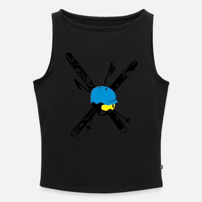 Free Ski Compilation - Frauen Organic Tank Top mit U-Boot-Ausschnitt - Schwarz