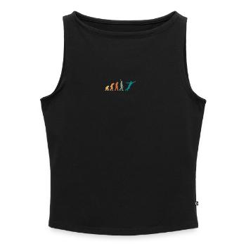 Evolution Retro Fechten - Frauen Organic Tank Top mit U-Boot-Ausschnitt - Schwarz - Vorne - Selfina (174cm)