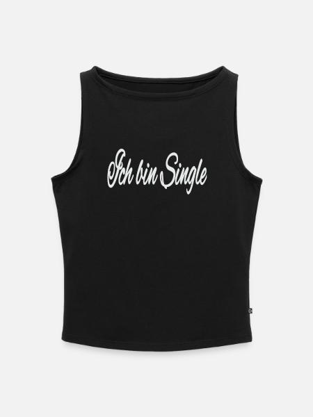 Ich bin Single - Frauen Organic Tank Top mit U-Boot-Ausschnitt - Schwarz