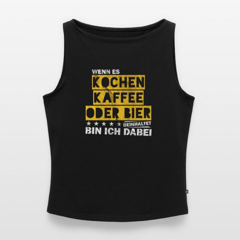Kochen Kaffee oder Bier Junggesellenabschied Frauen Organic Tank Top mit U-Boot-Ausschnitt