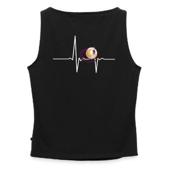 Billard Billardkugel Herzschlag - Frauen Organic Tank Top mit U-Boot-Ausschnitt - Grau meliert - Hinten - Selfina (174cm)