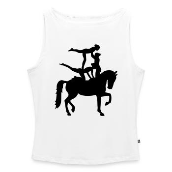 Voltigieren - Frauen Organic Tank Top mit U-Boot-Ausschnitt - Weiß - Vorne - Selfina (174cm)
