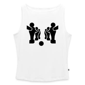 Tischkicker - Frauen Organic Tank Top mit U-Boot-Ausschnitt - Weiß - Vorne - Selfina (174cm)