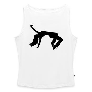 Breakdance - Frauen Organic Tank Top mit U-Boot-Ausschnitt - Weiß - Vorne - Selfina (174cm)