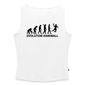 Evolution Handball - Frauen Organic Tank Top mit U-Boot-Ausschnitt - Weiß - Vorne - Selfina (174cm)