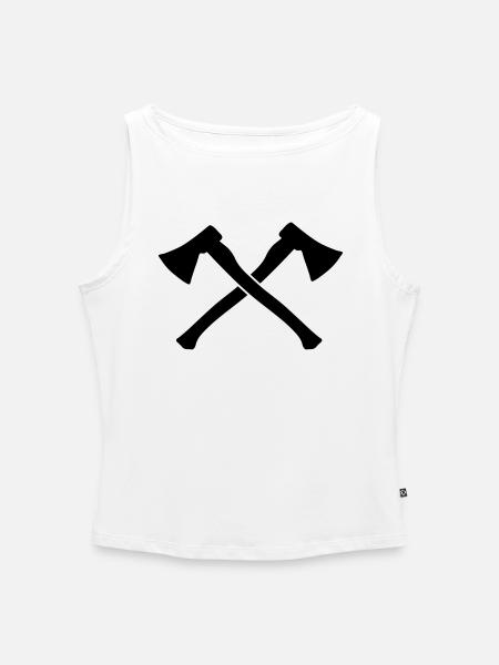 Axt - Frauen Organic Tank Top mit U-Boot-Ausschnitt - Weiß