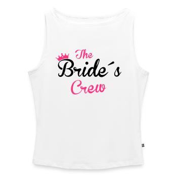 the bride´s crew - Frauen Organic Tank Top mit U-Boot-Ausschnitt - Weiß - Vorne - Selfina (174cm)