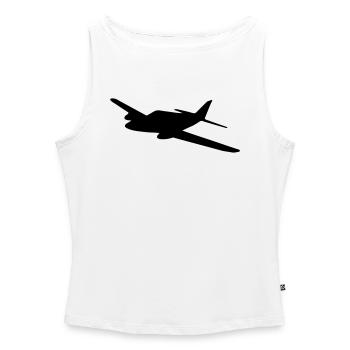 Leichtflugzeug - Frauen Organic Tank Top mit U-Boot-Ausschnitt - Weiß - Vorne - Selfina (174cm)