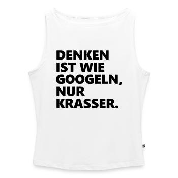 Denken googeln krasser - Frauen Organic Tank Top mit U-Boot-Ausschnitt - Weiß - Vorne - Selfina (174cm)