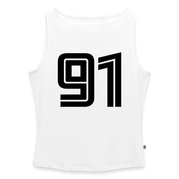 91 - Frauen Organic Tank Top mit U-Boot-Ausschnitt - Weiß - Vorne - Selfina (174cm)