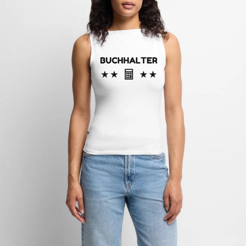 comptable / comptabilité / compter / chiffre Débardeur femme à encolure bateau bio