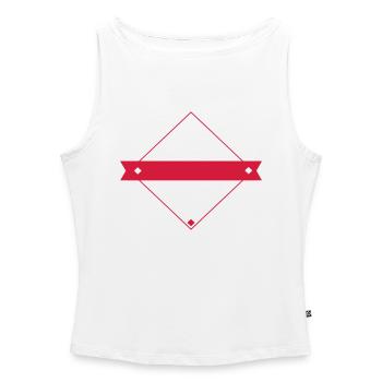 A Personnaliser / Custom / Customiser / Customize - Débardeur femme à encolure bateau bio - blanc - Devant - Selfina (174cm)