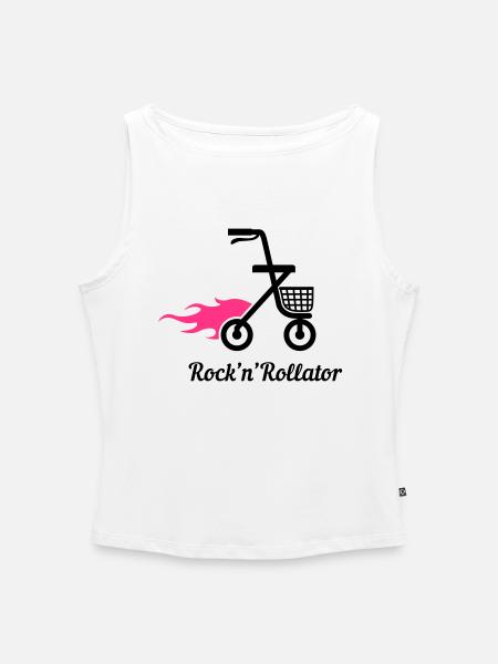 Rock 'n' Rollator - Frauen Organic Tank Top mit U-Boot-Ausschnitt - Weiß