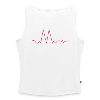 Cologne Puls Kölner Pulsschlag - Frauen Organic Tank Top mit U-Boot-Ausschnitt - Weiß - Vorne - Selfina (174cm)