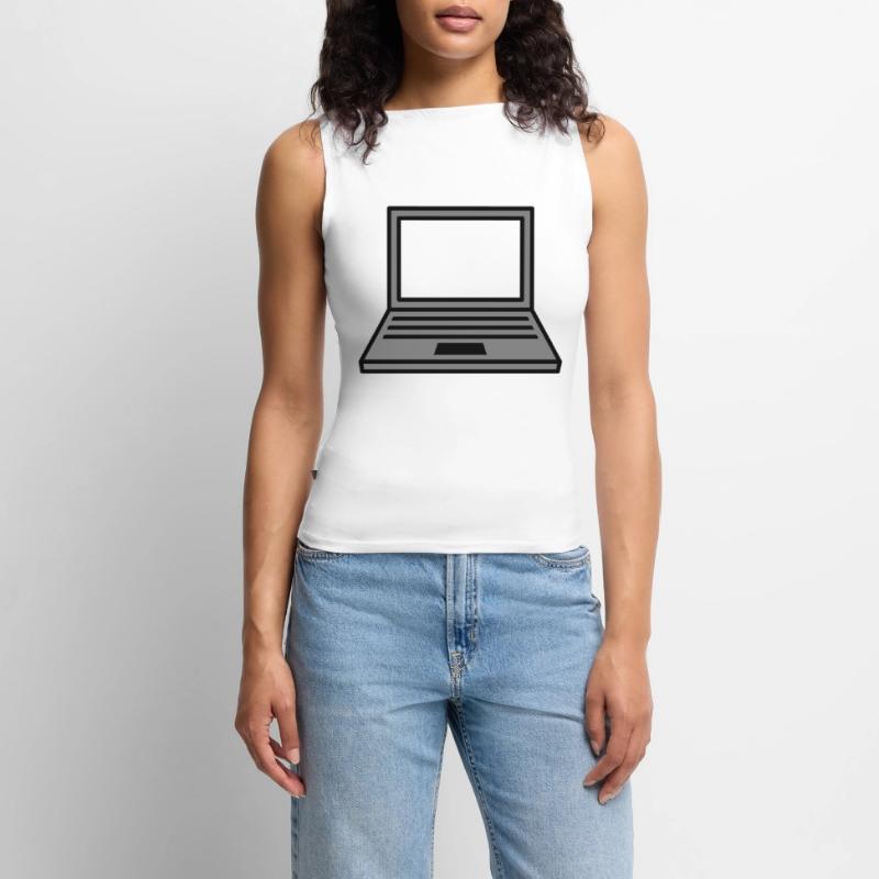 ordinateur portable notebook écran pc écriture tab Débardeur femme à encolure bateau bio