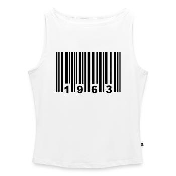 1963 - Frauen Organic Tank Top mit U-Boot-Ausschnitt - Weiß - Vorne - Selfina (174cm)